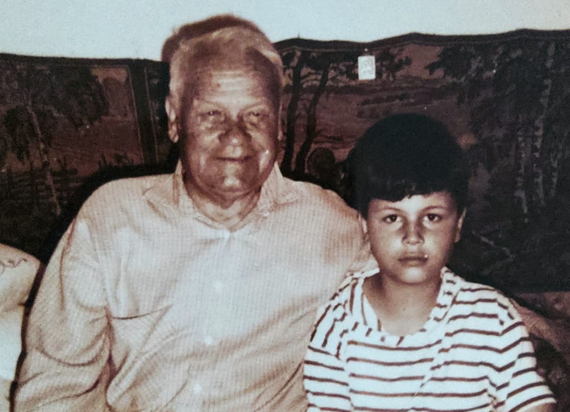 Me and Alexandru Muscalu, my cool grandfather math teacher